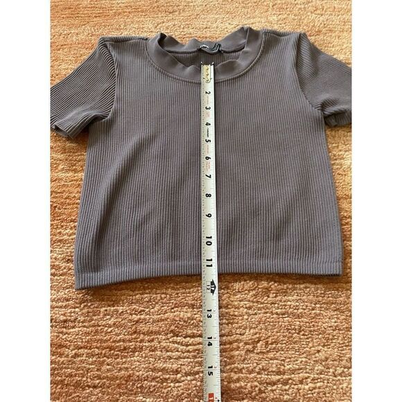 Zara Cropped Ribbed Tee For Girls Size XS - Picture 5 of 5